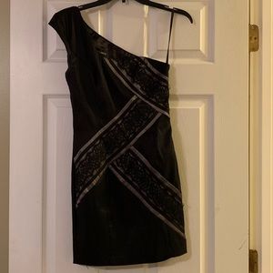 Jessica McClintock One Shoulder Black Dress